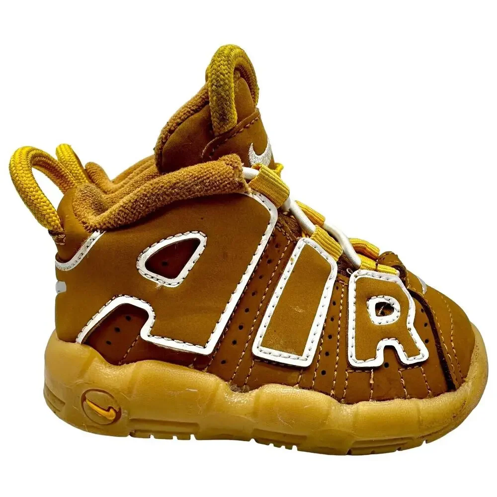 Nike‎ Air More Uptempo (TD) 'Wheat' Kids' Shoes Sneakers DQ4715-700 Size 5 C